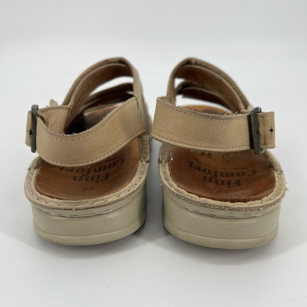 Finn Comfort Sylt Sandal EU 40 US 9 Rock Tan Leather Strappy Fisherman Germany - Picture 4 of 11